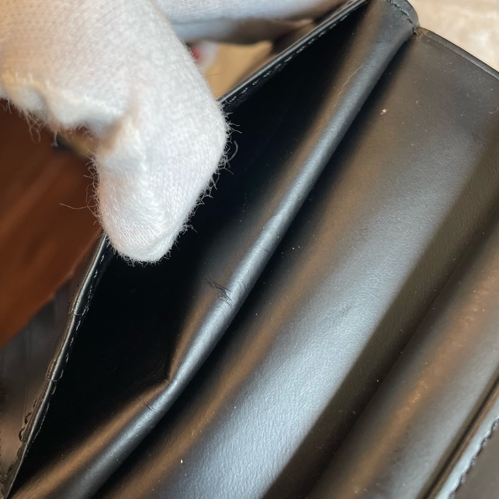 Givenchy Authentic Vintage Black Logo Textured Compact Wallet with Gold Hardware - Picture 9 of 16